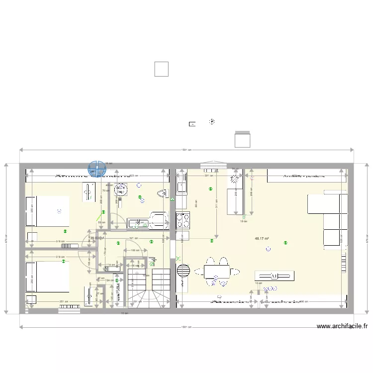 f3 combles inverser. Plan de 