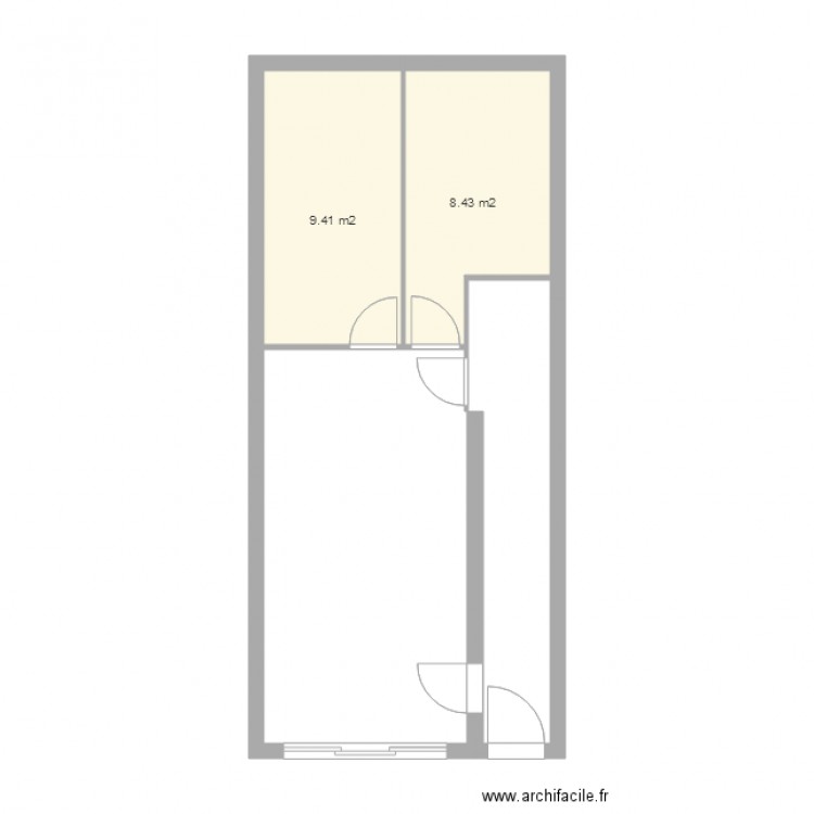 Garage 2 cabinets Projet 2. Plan de 0 pièce et 0 m2