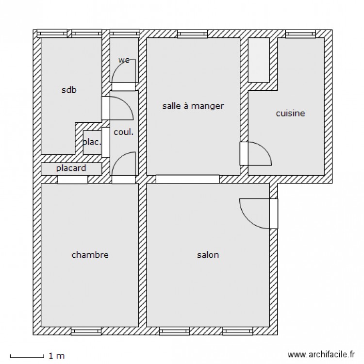 denjean appart 1er. Plan de 0 pièce et 0 m2