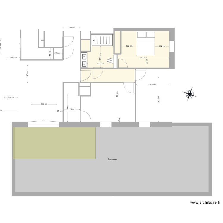 Balzac. Plan de 6 pièces et 101 m2