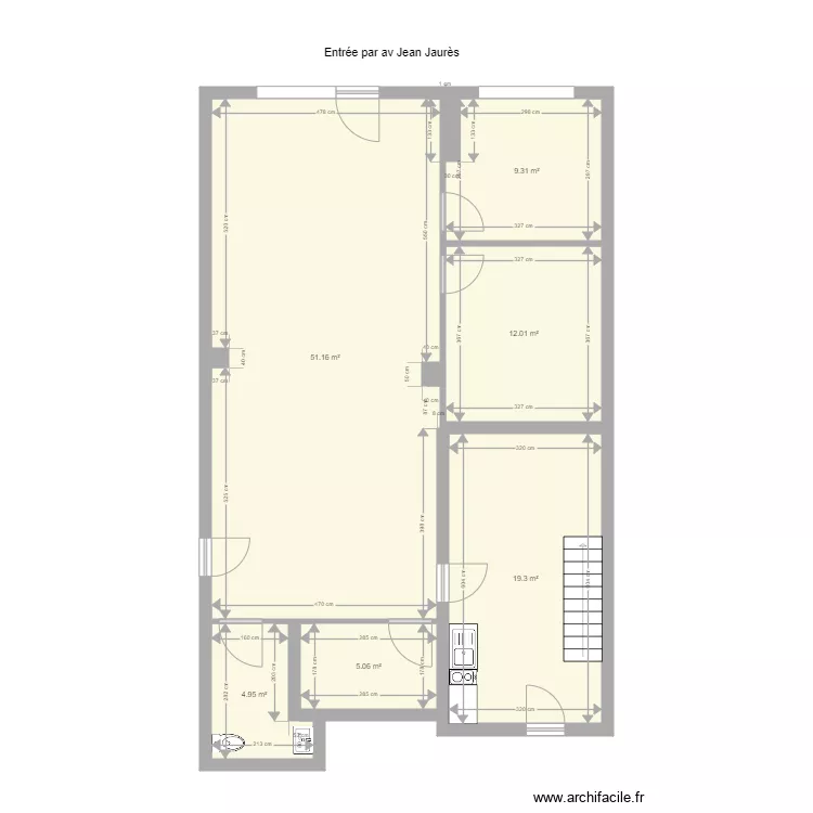 ARGOS av J Jaur&egrave;s Pessac. Plan de 