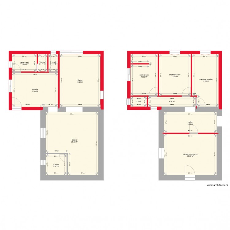 maison cazarilh et extension. Plan de 0 pièce et 0 m2