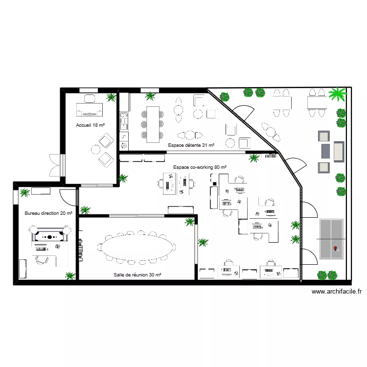 espace coworking. Plan de espace coworking. Plan de