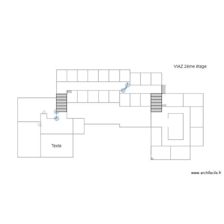 Plan Viaz rdc. Plan de 98 pièces et 96 m2