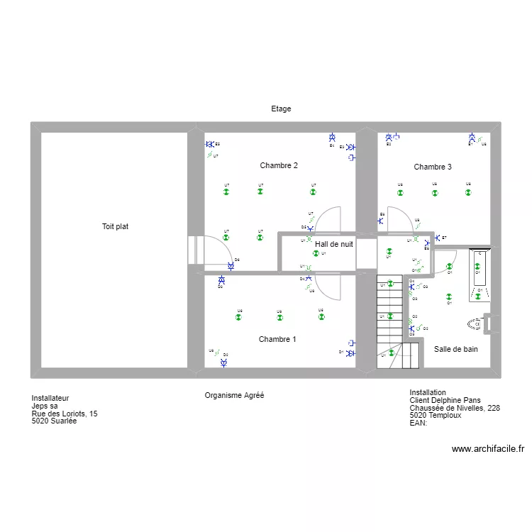 Delphine 228. Plan de 