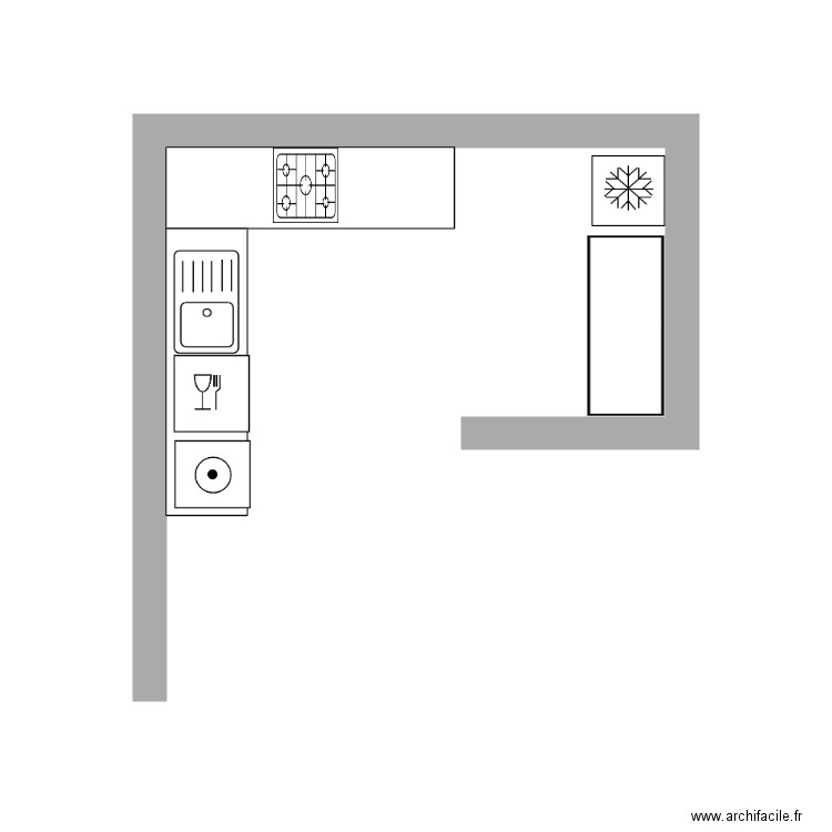 Cuisine. Plan de 0 pièce et 0 m2