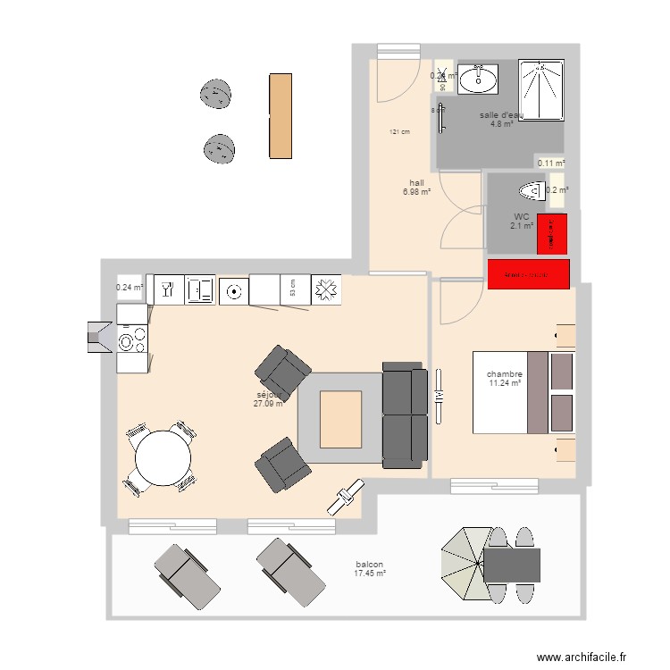 appartement montille 5. Plan de 0 pièce et 0 m2