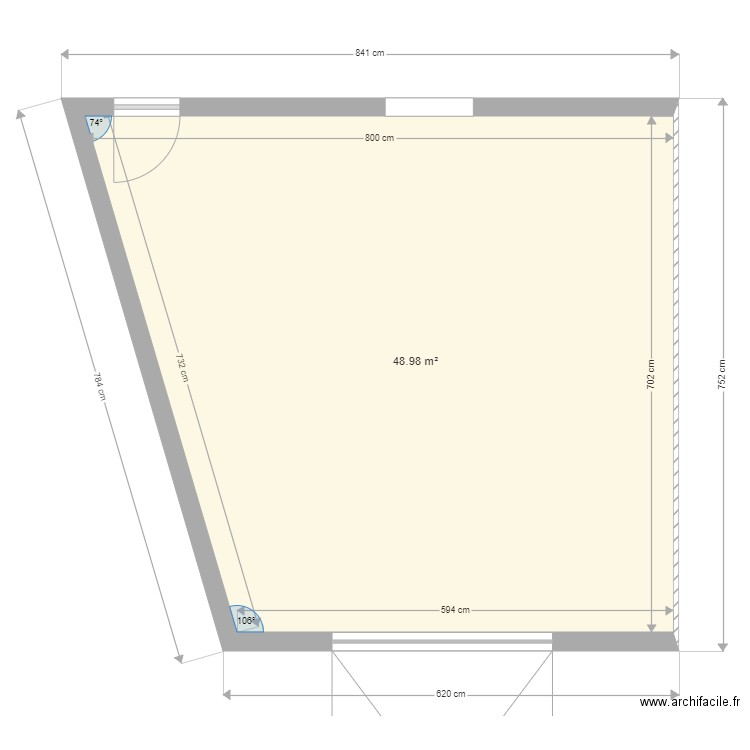 projet Garage Limite propriété Plan dessiné par BAETIS 69