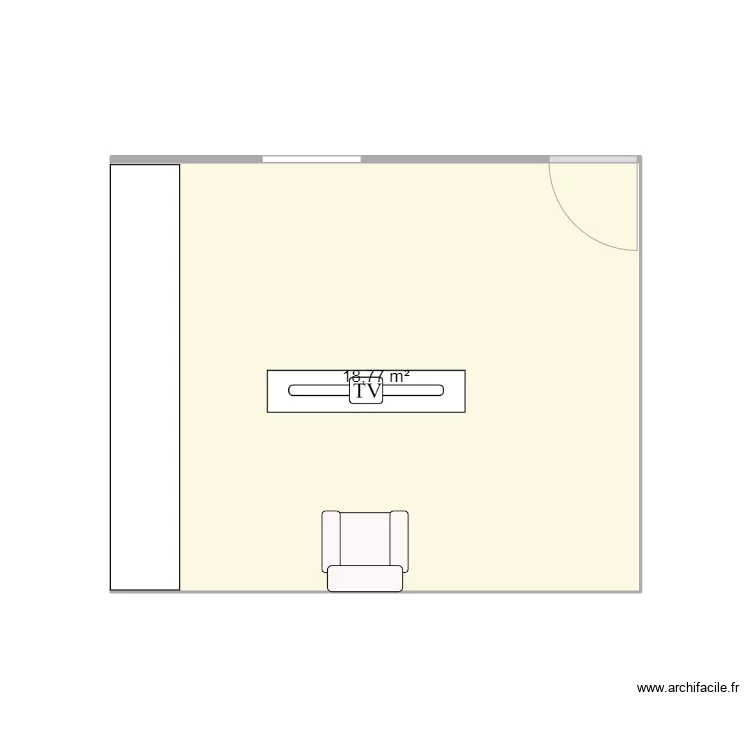 Salon appartement. Plan de 