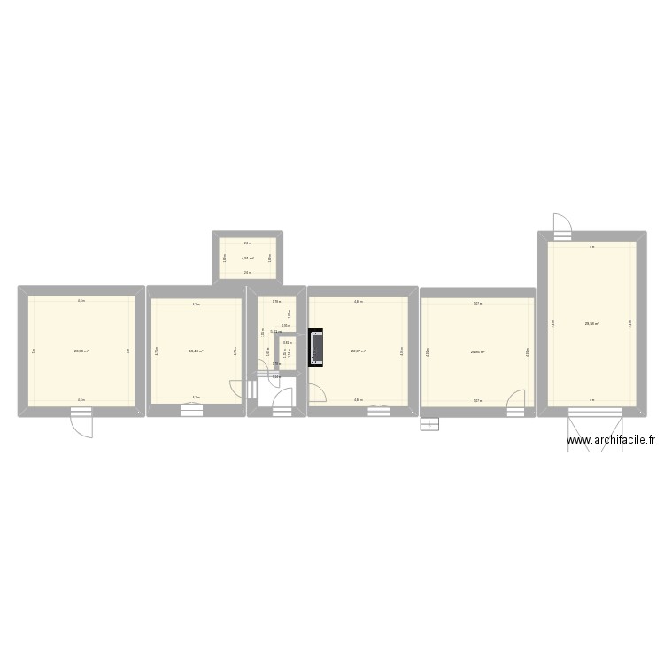 fermetteluceau1. Plan de 7 pièces et 130 m2