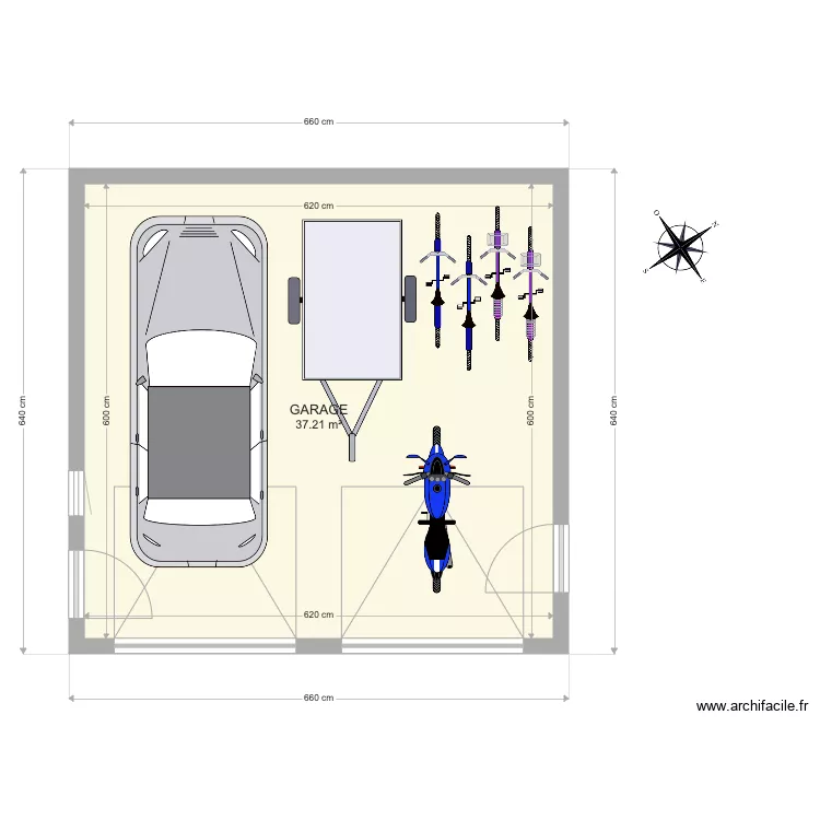 Garage. Plan de 