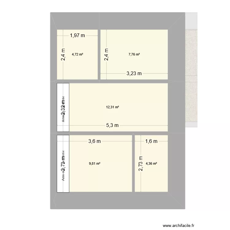MAISON PARENTS BAS. Plan de 8 Pièces et 100 m²