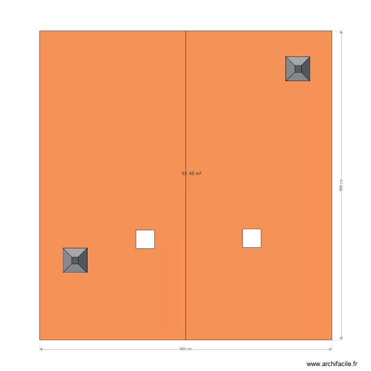 Toiture avant  valide . Plan de 