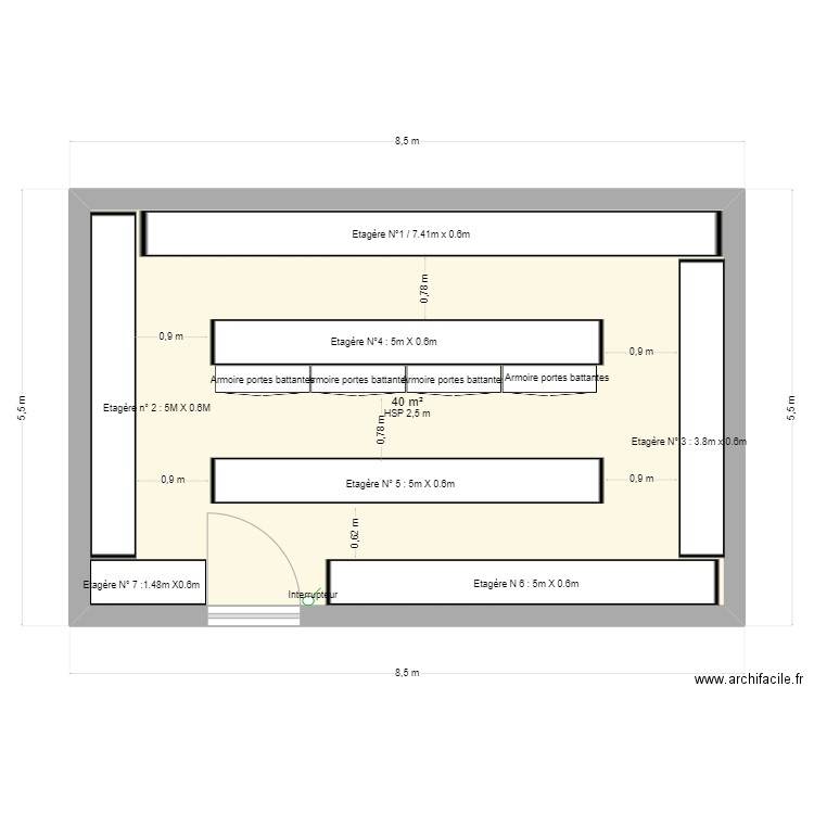 Magasin EPI. Plan de 0 pièce et 0 m2