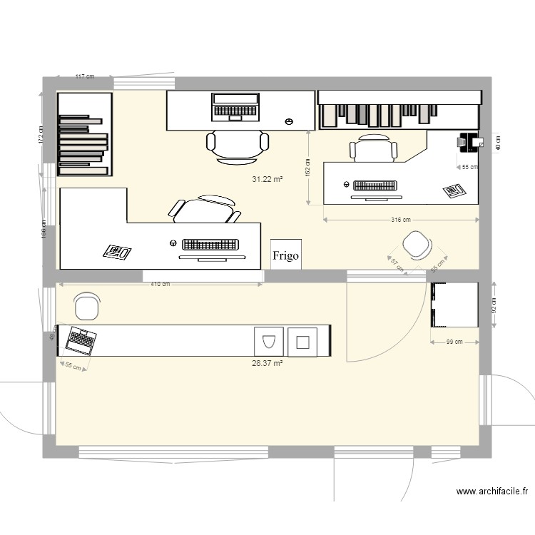 Bureau Garage. Plan de 0 pièce et 0 m2