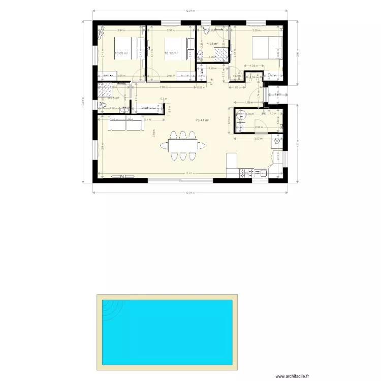 nouveau carr&eacute;e. Plan de 