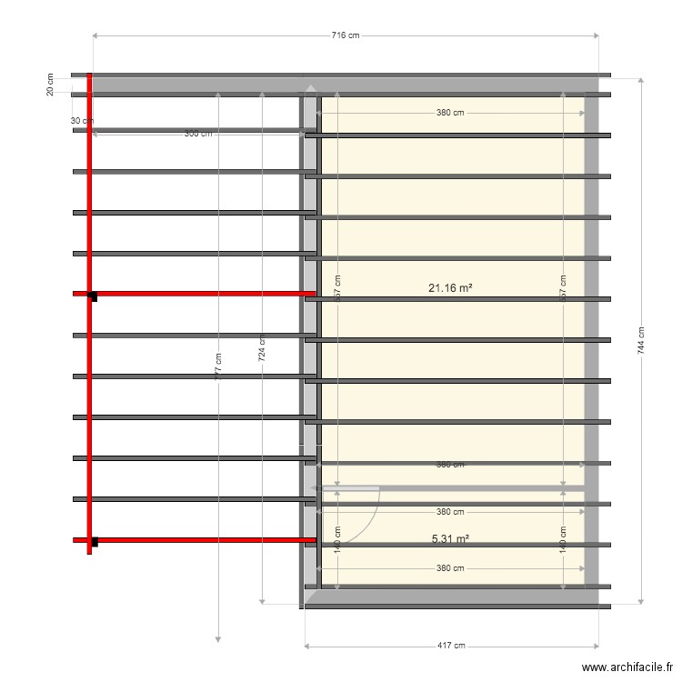 bungalow willy charpente. Plan de 0 pièce et 0 m2