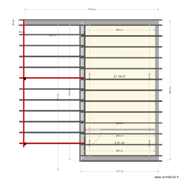 bungalow willy charpente. Plan de 0 pièce et 0 m2