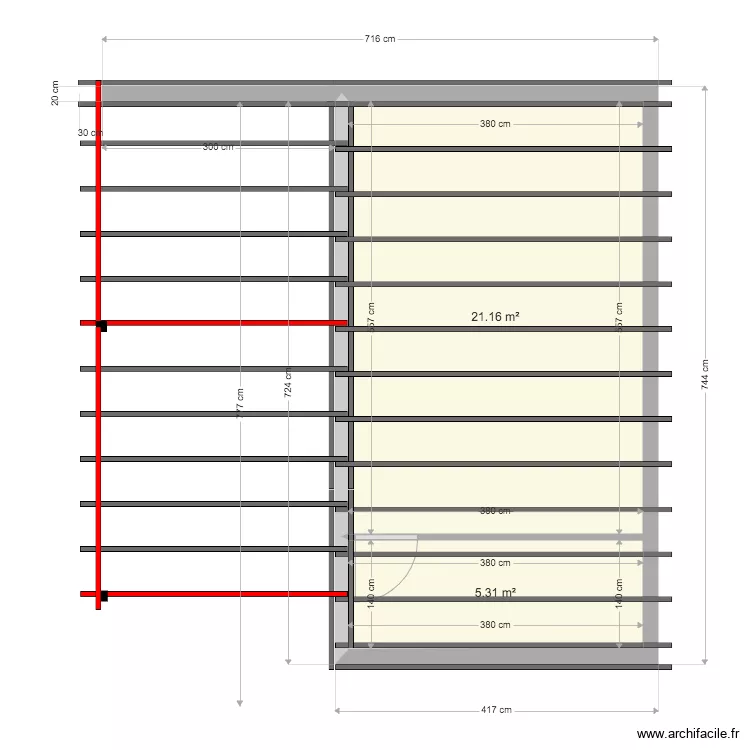 bungalow willy charpente. Plan de 