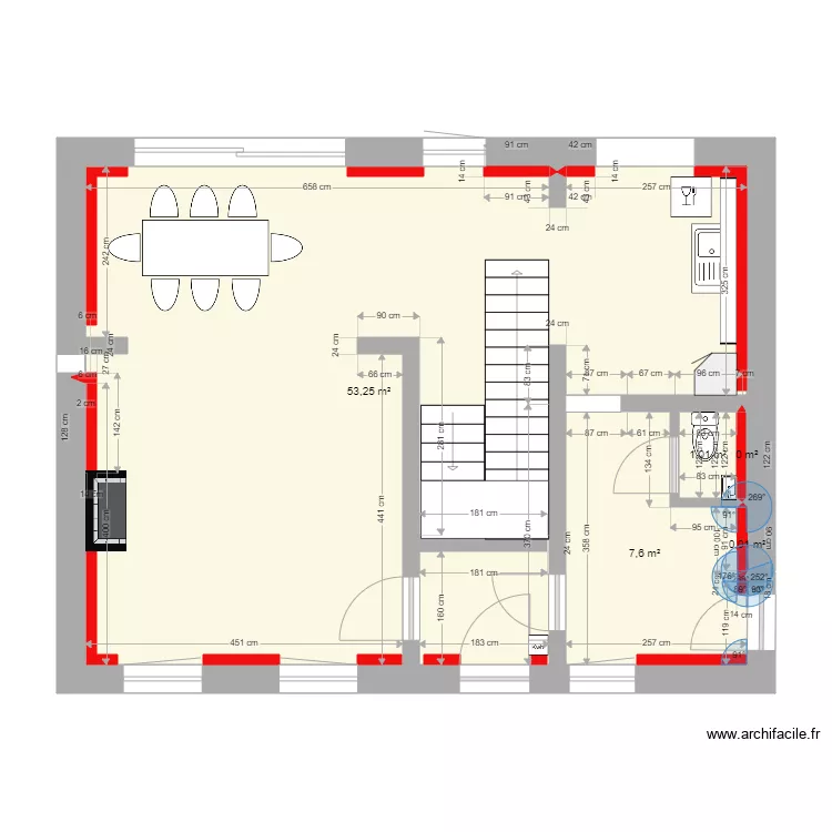 plan maison  RDC option 4. Plan de 