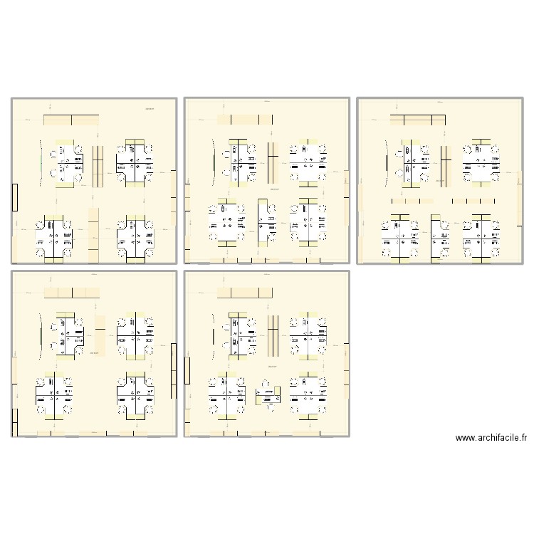 Base de vie mm. Plan de 5 pièces et 1011 m2