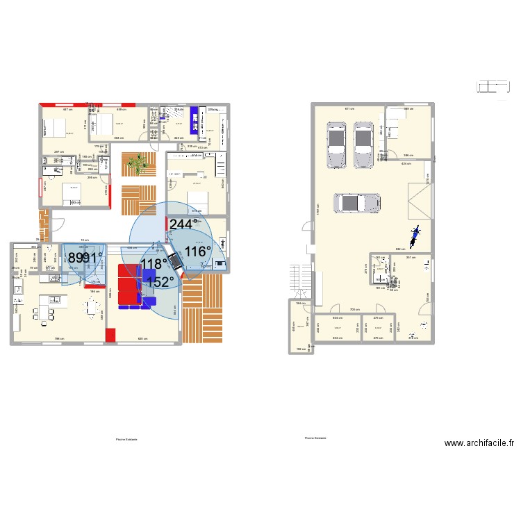 maison après travaux. Plan de 20 pièces et 455 m2