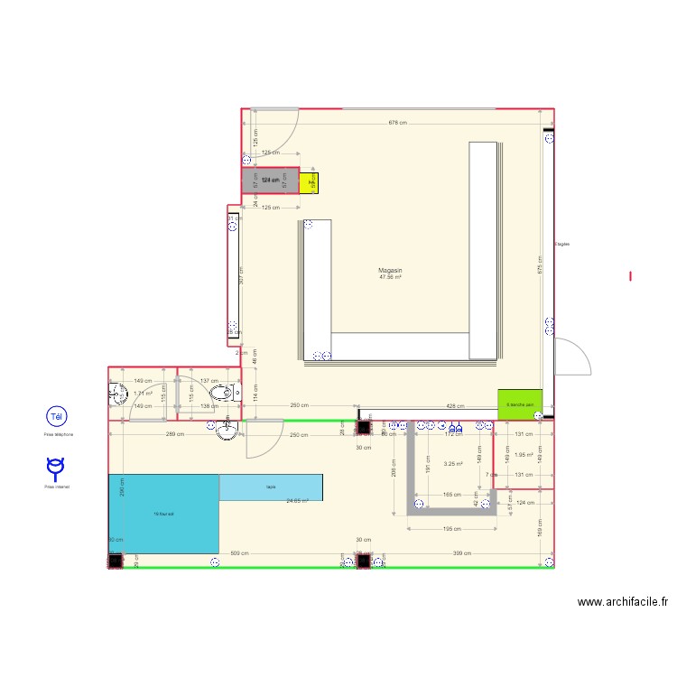 boulangerie ohain rdc. Plan de 0 pièce et 0 m2