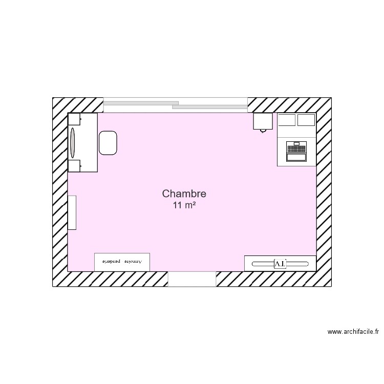 Chambre Margaux . Plan de 0 pièce et 0 m2