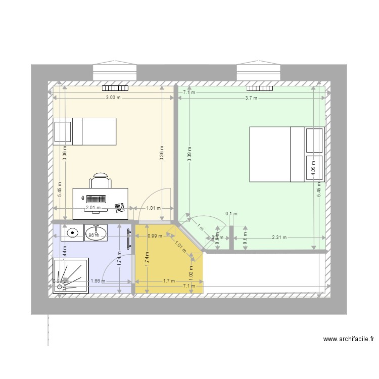 Valentin. Plan de 0 pièce et 0 m2