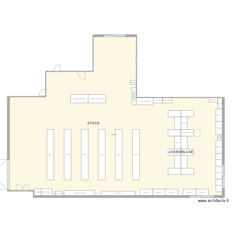 5S Assemblage V0. Plan de 1 pièce et 336 m2