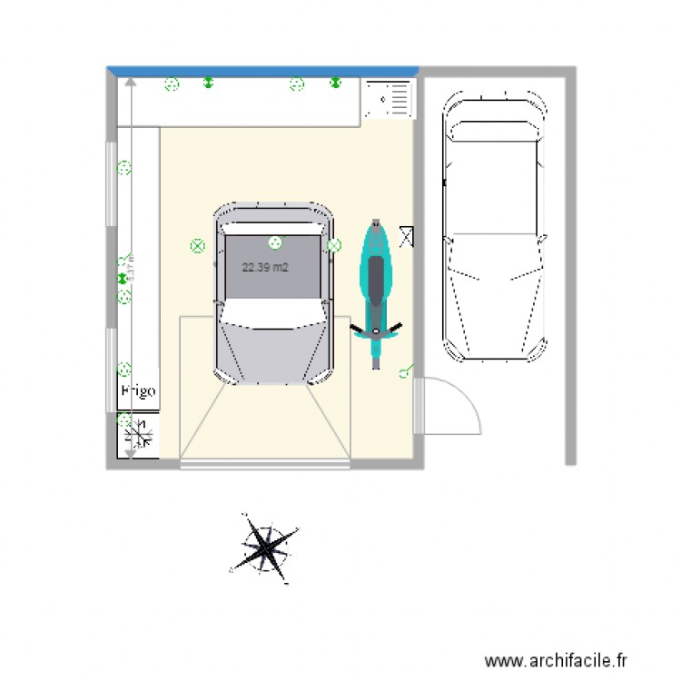 Garage. Plan de 0 pièce et 0 m2