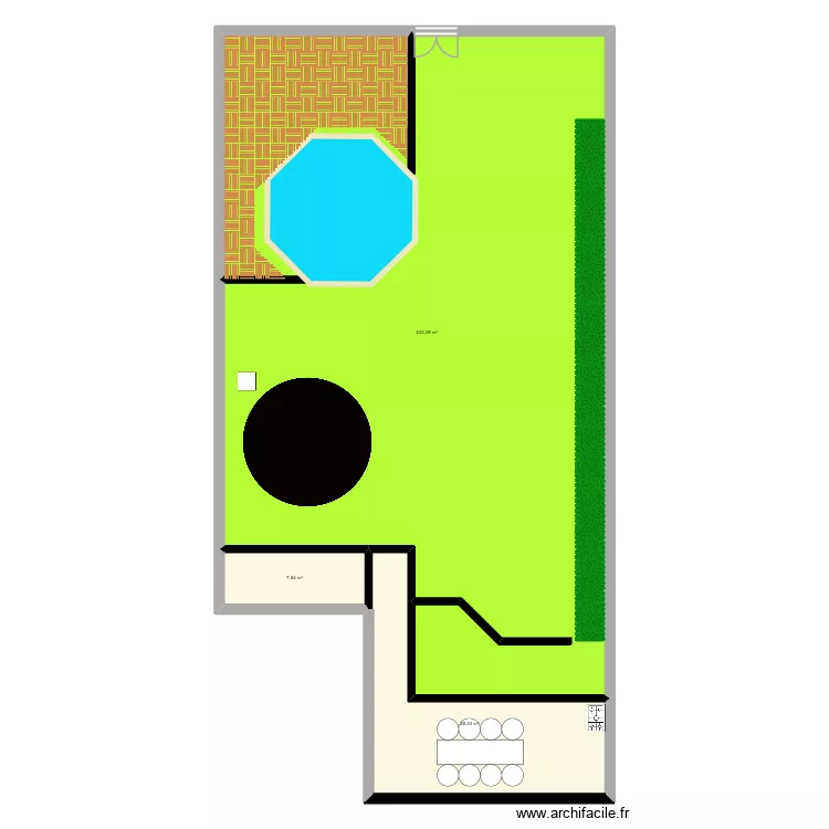 Jardin. Plan de 3 et 269 m² Jardin. Plan de 3 et 269 m²