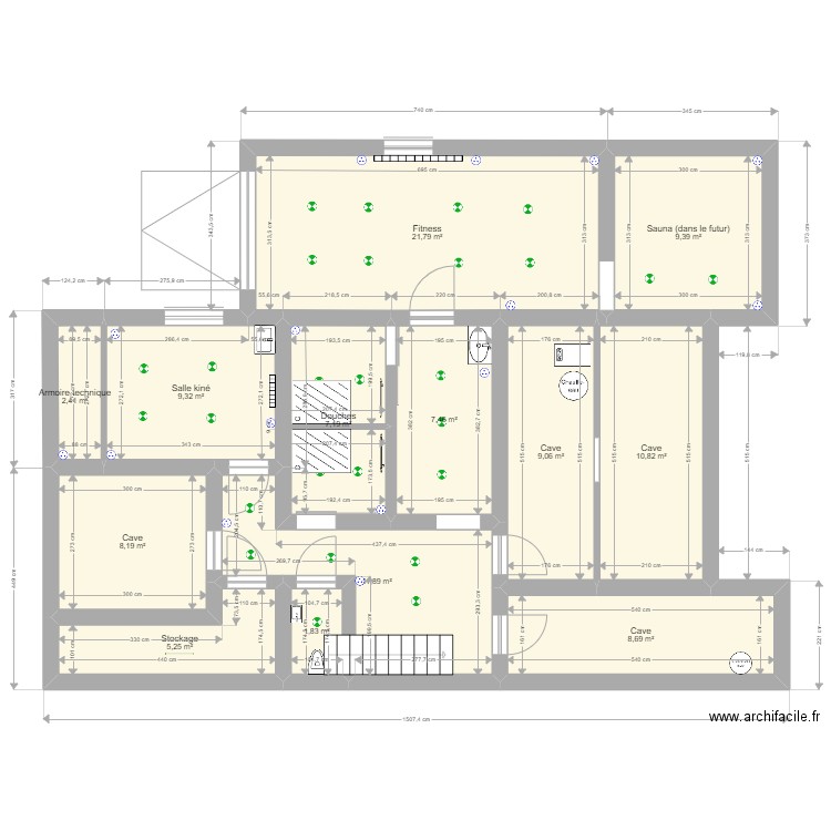 Plan sous-sol situation projetée (1). Plan de 0 pièce et 0 m2