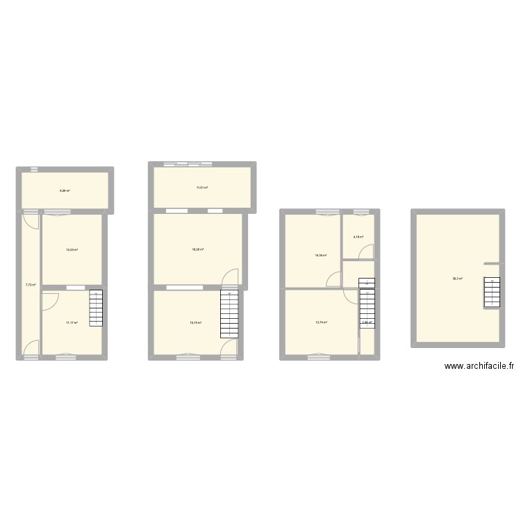 42 Brassat - Grande Maison. Plan de 12 pièces et 151 m2