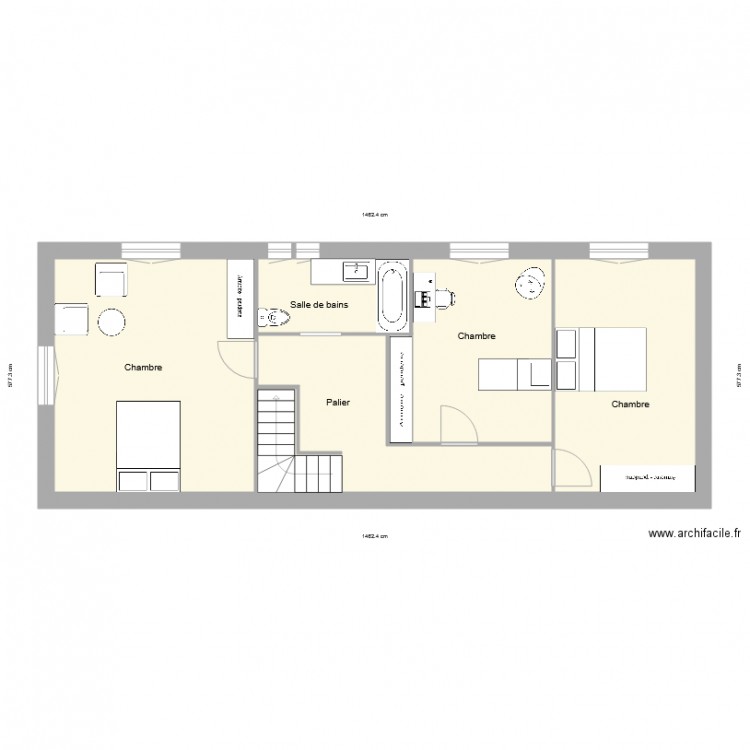 AUDOUIN 1 etage. Plan de 0 pièce et 0 m2