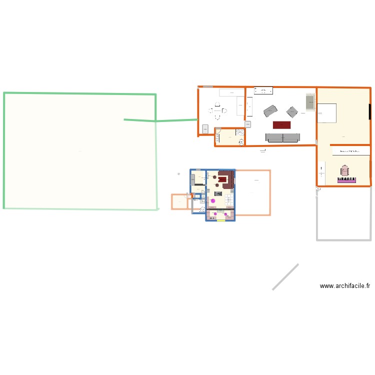 nounou 5 812. Plan de 24 pièces et 2265 m2