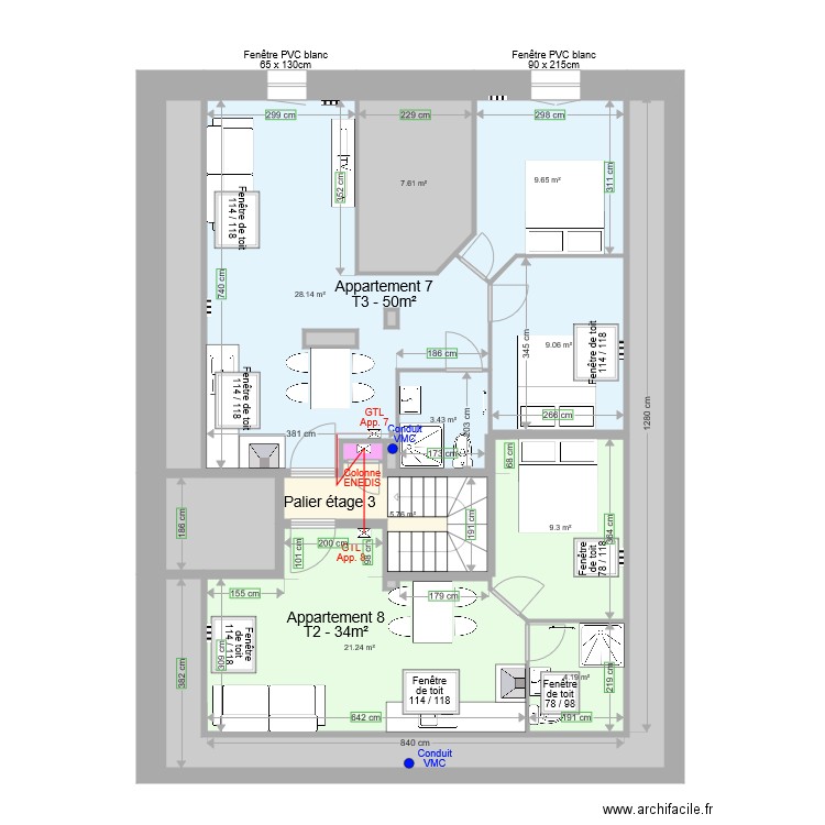 Pasteur Etage 3 c. Plan de 0 pièce et 0 m2