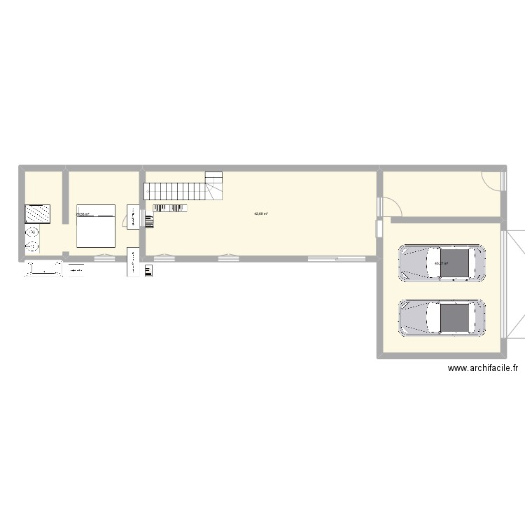 58 maison . Plan de 3 pièces et 109 m2