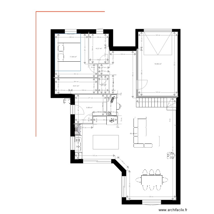 cuisine 1. Plan de 0 pièce et 0 m2