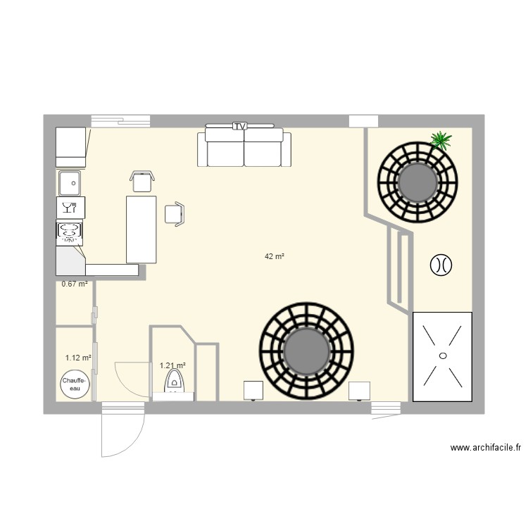 chambre. Plan de 0 pièce et 0 m2