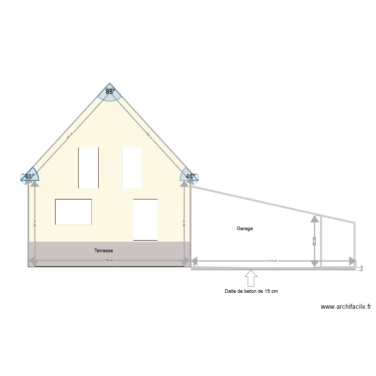 Plan de masse terrasse. Plan de 0 pièce et 0 m2