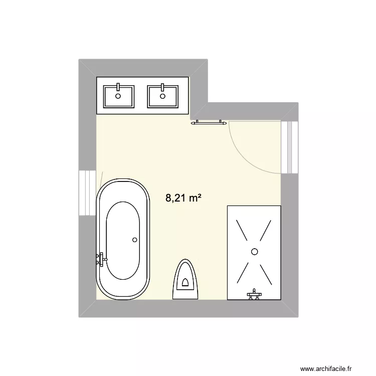 Projet 1 Salle de bains BAS. Plan de 