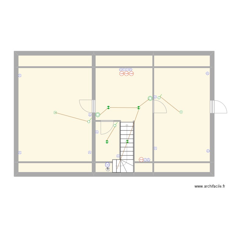 DAVID/GAUCHER - ETAGE électricité. Plan de 0 pièce et 0 m2