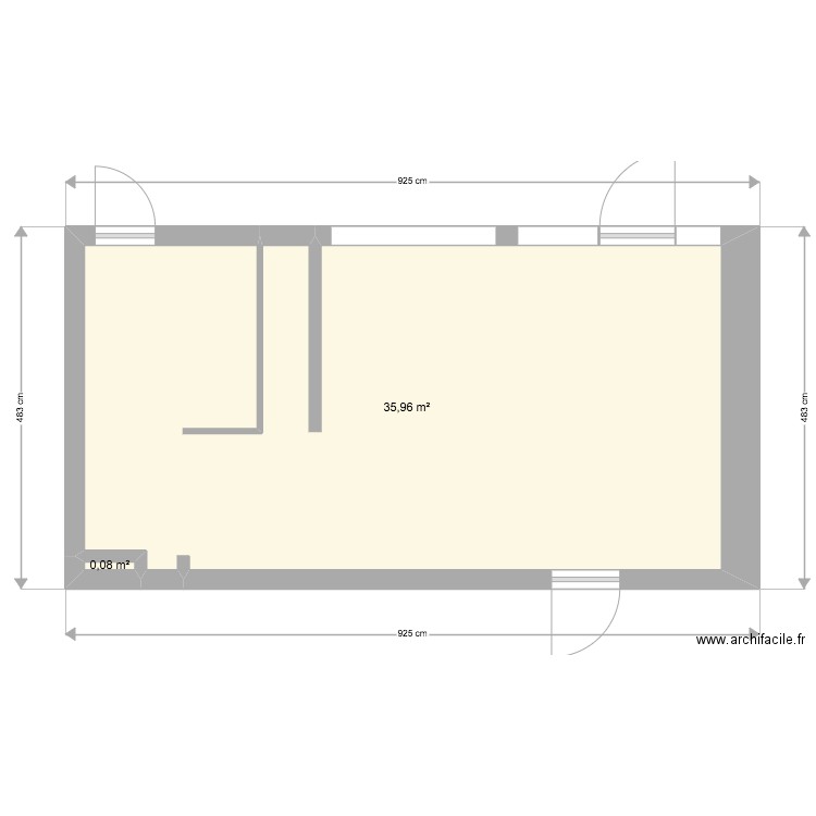 MONTAIGU 1. Plan de 2 pièces et 36 m2