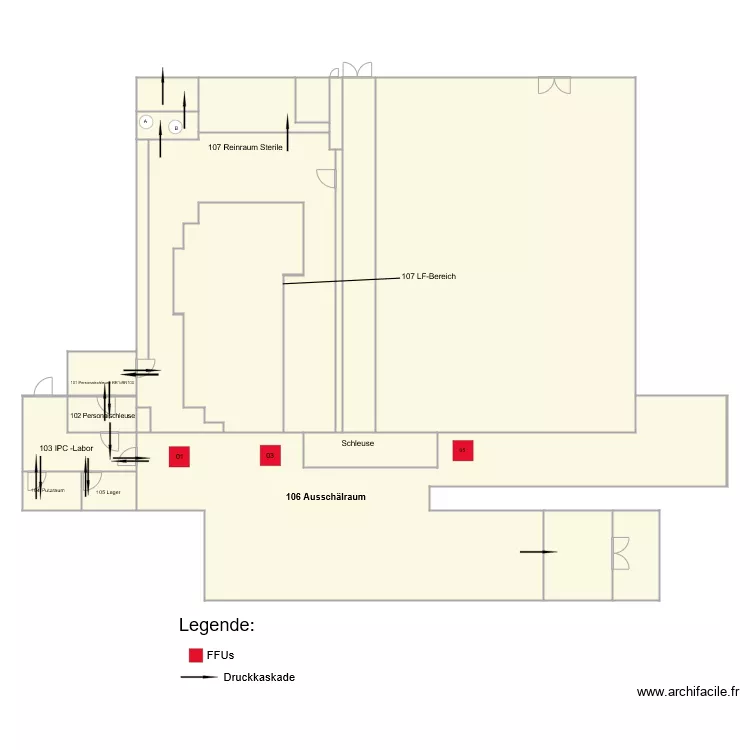 Reinraum 106 Nachmessungn. Plan de Reinraum 106 Nachmessungn. Plan de