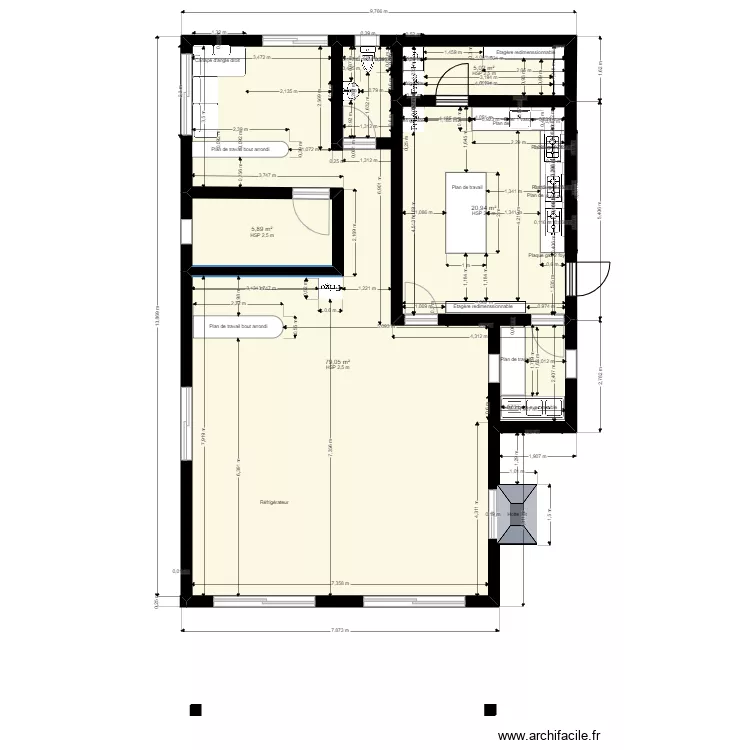 KOUREISH RECTIFIE". Plan de 