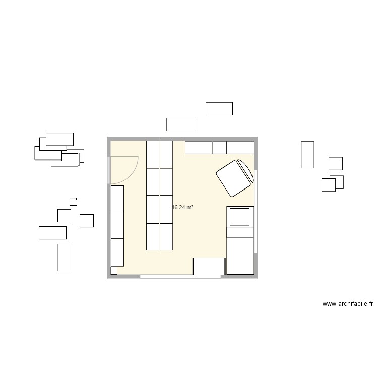 Chambre. Plan de 0 pièce et 0 m2
