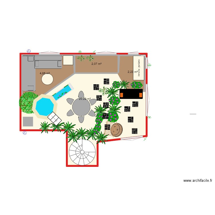 PATIO THOLOZE. Plan de 4 pièces et 40 m2