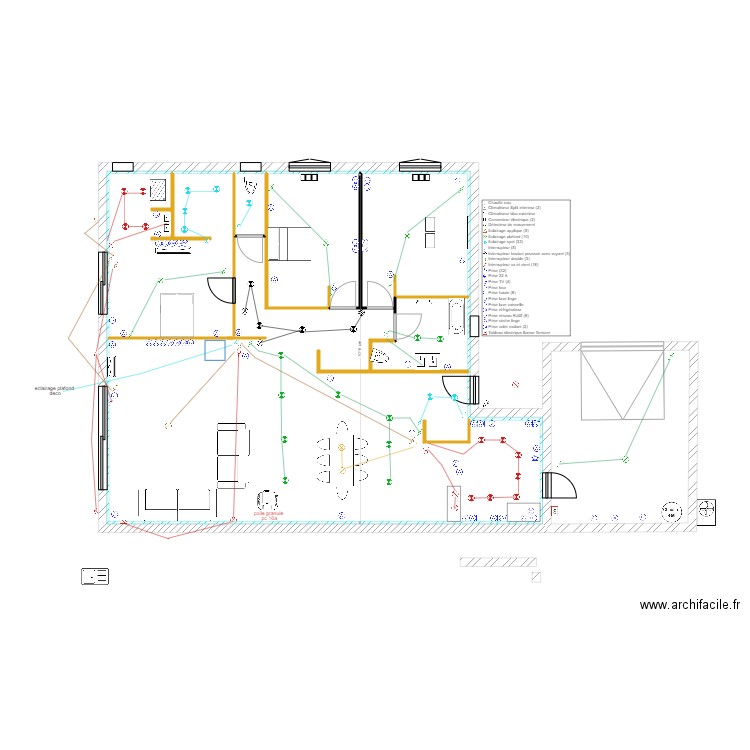 MAISON GADAGNE 4. Plan de 6 pièces et 243 m2