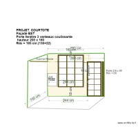 Declaration travaux façade EST inversée COURTOTE baie 140 h